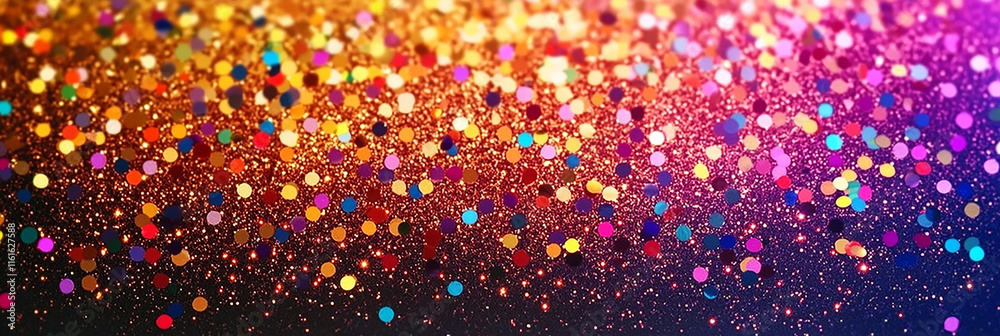 Poster colorful bokeh lights creating festive abstract background for celebration
