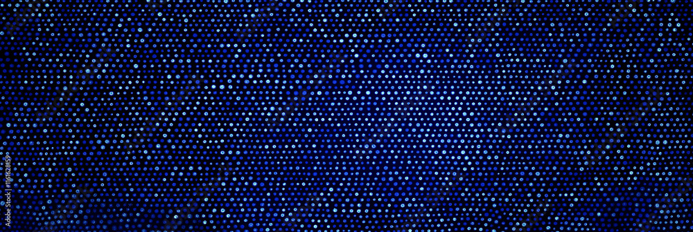 Poster Blue abstract background forming glowing dots grid pattern