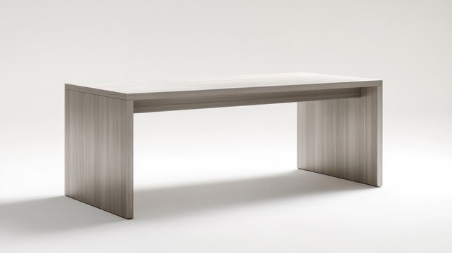 Modern minimalist light wood rectangular table.