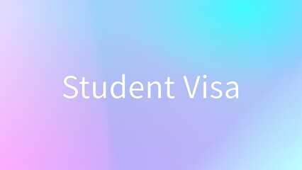 Student Visa のグラデーション背景イラスト