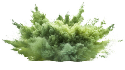 Fototapeta premium Explosion of sand and smoke, transparent background