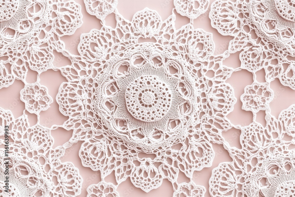 Fototapete lace inspired seamless pattern featuring intricate designs and delicate textures on a soft backgroun