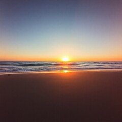 Fototapeta premium Sunset Photography: Beach Scene at Dusk