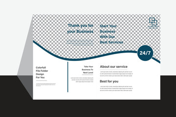 Modern Business file folder design template 