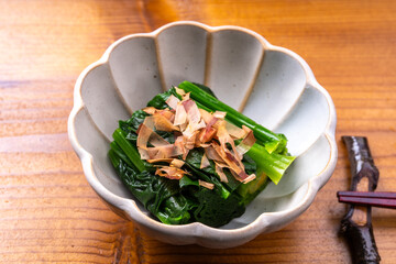 ちぢみほうれん草のおひたし