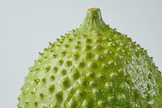 Isolated soursop fruit on white background annona muricata guyabano