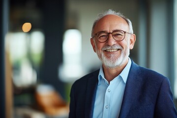 Fototapeta premium joyful middle aged executive
