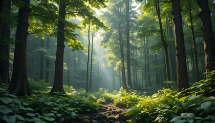 Obraz premium morning in the forest