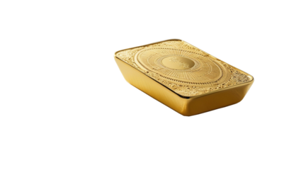 A single golden ingot symbolizing wealth and prosperity