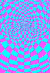 Psychedelic checkerboard poster