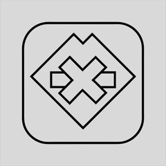 Minimalist Healthcare Line Art Silhouette Vector Logo Illustration - Modern Medical Design