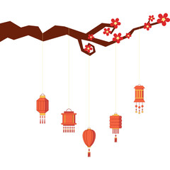 Hanging Chinese Lantern Decoration