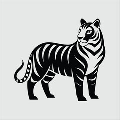 tiger silhouette vector illustration