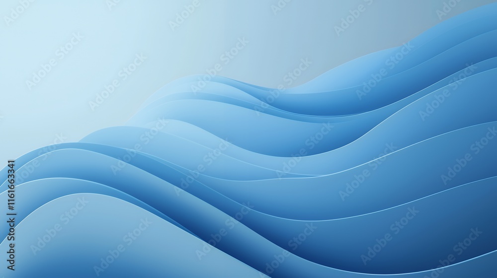 Wall mural blue abstract textured background with a soft gradient