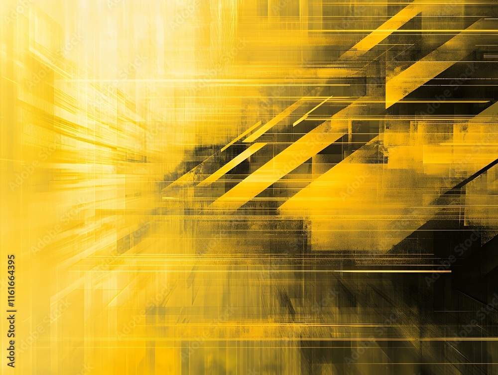 Sticker conceptual abstract background with yellow tones and dynamic arrows, ideal for startup or idea prese