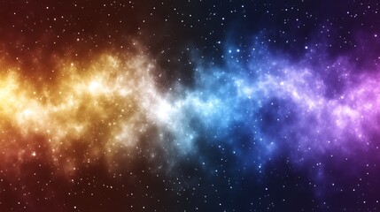 Obraz premium Cosmic Nebula Swirling Colors Across Space