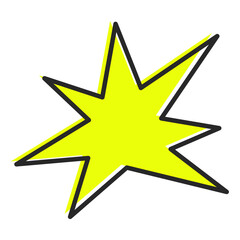 Bright Yellow Starburst Graphic