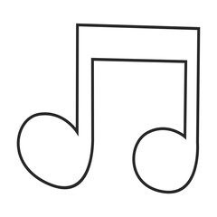 Outline of a Musical Note Icon