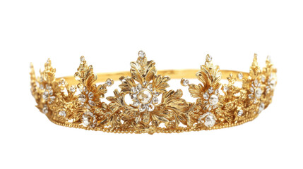 Golden crown, transparent background