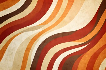 Abstract Wavy Stripes in Earthy Tones