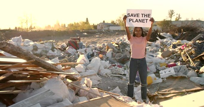 Protest against plastic and saving the planet from getting harmed 