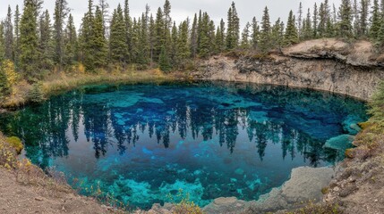 Nature photography the serenity of crystal clear springs in forest landscapes