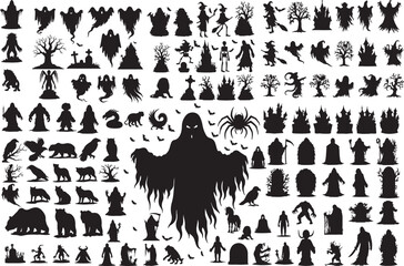 Scary Ghost and Haunting Silhouette Designs