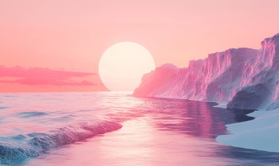 minimalist effects dissolve into surreal radiant compositions., Generative AI