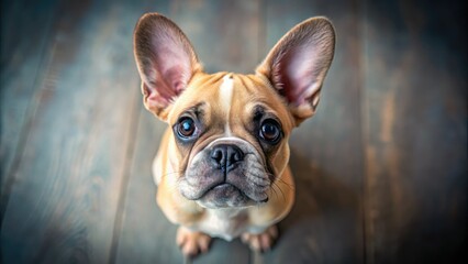 Fototapeta premium Adorable French Bulldog puppy portrait: cute, funny head tilts. Perfect photoshoot!