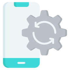 Mobile Data Synchronization Icon