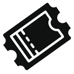 ticket vector icon silhouette-black