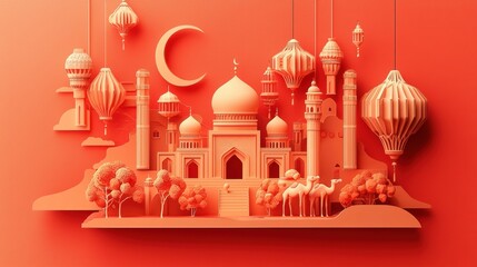 Cultural festival celebration india paper art installation vibrant environment artistic viewpoint