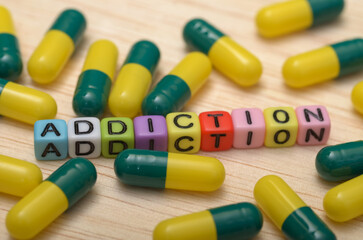 The image visually represents the dangers of drug addiction and the potential for overdose