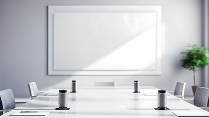 modern meeting room with a minimalist aesthetic 