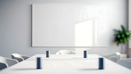 modern meeting room with a minimalist aesthetic 