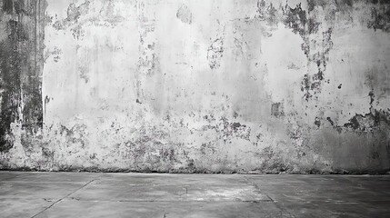 A textured, peeling wall in a monochrome setting.