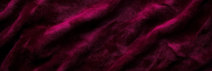 Obraz premium Burgundy velvet fabric forming soft, elegant folds: luxurious texture