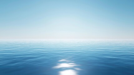 Obraz premium Calm ocean with a clear blue sky