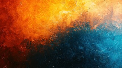 A bold gradient from blue to orange, with dynamic light effects and subtle textures.