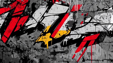 Fototapeta premium Abstract graffiti design with vibrant splashes of color.