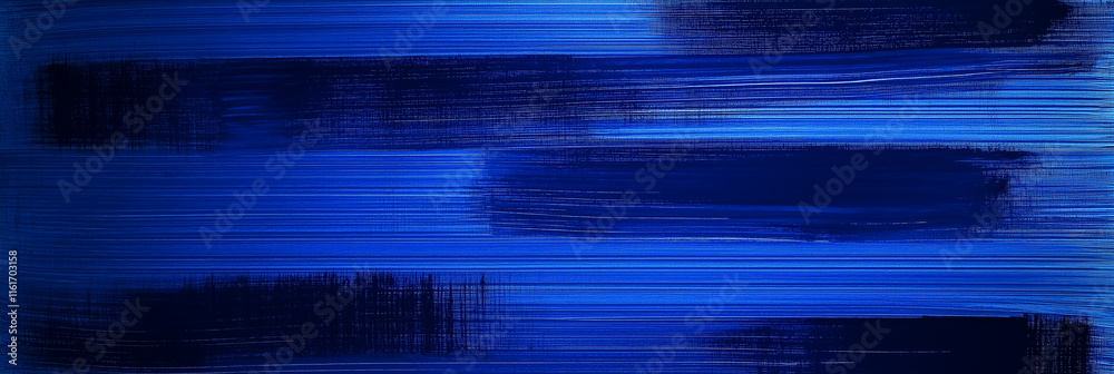 Aufkleber blue abstract background featuring horizontal brushstrokes and fine lines