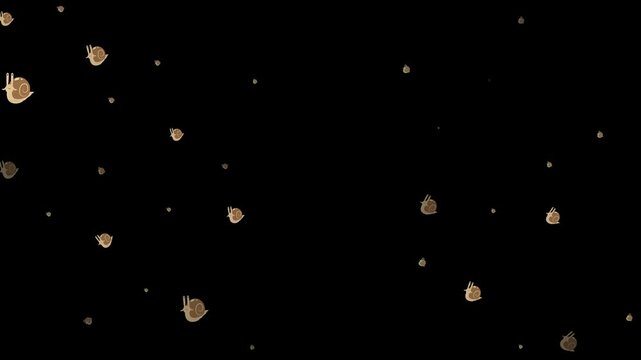 animated, emoji, snail, mollusk, gastropod, shell, spiral, slow, slimy, antennae, tentacles, retractable, terrestrial, invertebrate, hermaphrodite, creeping, crawling, mucus, trail, garden, leaf, herb