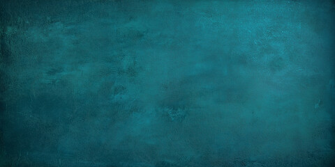 Fototapeta premium Dark turquoise grunge textured background creating dramatic atmosphere