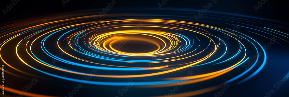 Aufkleber glowing swirling vortex creating a futuristic portal effect