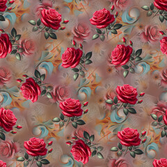Digital textile print patterns floral ethnic geometric pattern ikat pattern allover pattern for print
