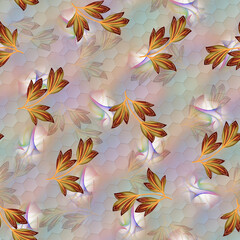 All over floral pattern. Design for digital print Seamless Background Floral Texture