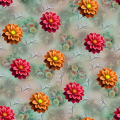 Floral digital design flower illustration design