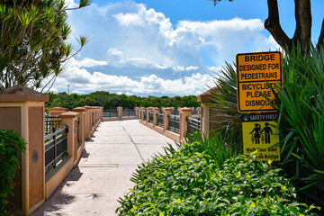 The Riverwalk along Intracoastal Waterway at Jupiter, Florida in Palm Beach County © Ryan Tishken