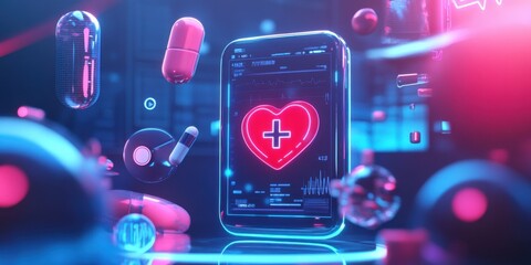 Digital Healthcare Revolution: Mobile App with Heart Rate Monitoring and Virtual Pills