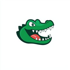 Fototapeta premium Majestic Crocodile Displaying Powerful Teeth and Wide Open Mouth with Lively Tongue Capturing the Raw Beauty of Reptilian Wildlife in Nature